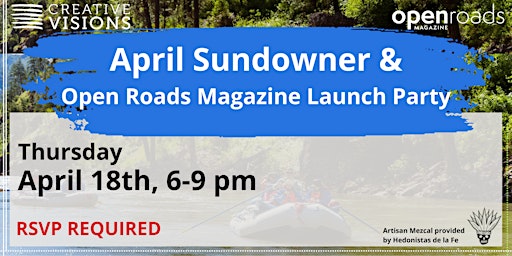 Immagine principale di Creative Visions April Sundowner & Open Roads Magazine Launch Party 