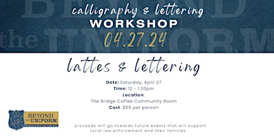 Imagem principal do evento Lattes & Lettering: Saturday Afternoon Lettering Workshop