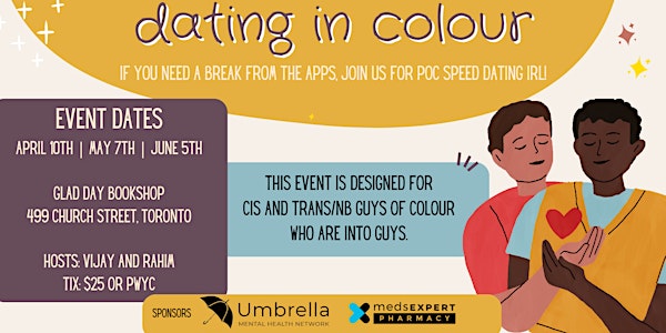 dating in colour: speed dating for queer poc guys
