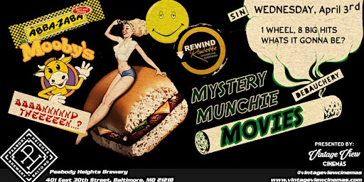 Hauptbild für Rewind Roulette - Mystery Munchie Movies @ Peabody Heights Brewery