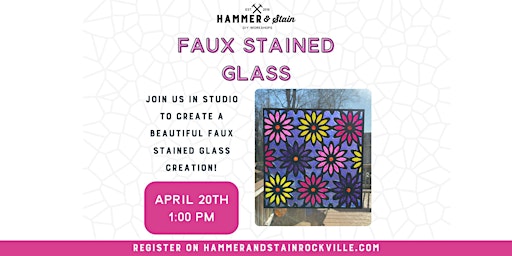 Imagem principal do evento 04.20.2024 (1pm) - Faux Stained Glass Workshop