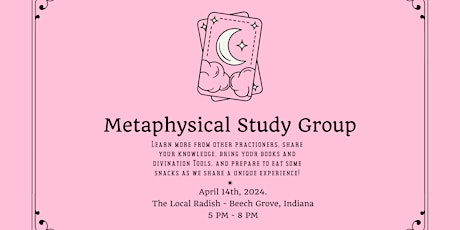 Metaphysical Study Group - April 14th primary image