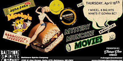Immagine principale di Rewind Roulette - Mystery Munchie Movies @ Baltimore Spirits Company 