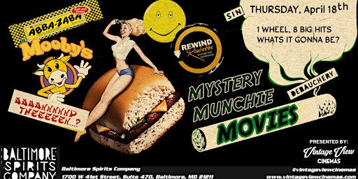 Immagine principale di Rewind Roulette - Mystery Munchie Movies @ Baltimore Spirits Company 