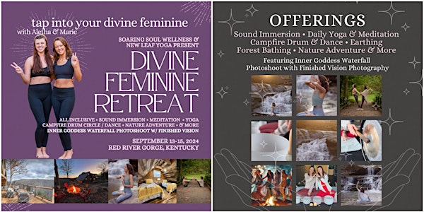 Divine Feminine Retreat - Yoga, Meditation, Sound Bath, Nature,  Waterfalls