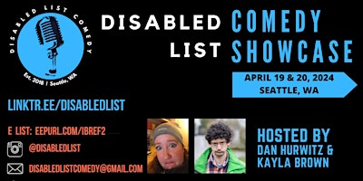 Imagem principal do evento The Disabled List Comedy Showcase April 2024