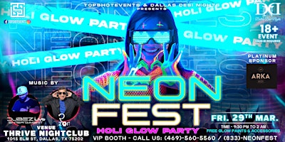 NEON FEST 2024 |  HOLI GLOW PARTY WITH TOPEND DJ AND GLOW ARTIST primary image