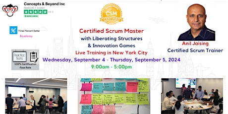 Certified ScrumMaster (CSM) - In-Person Training