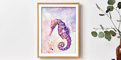 Watercolour Painting Lavender, Sunsets and Seahorse Series primary image