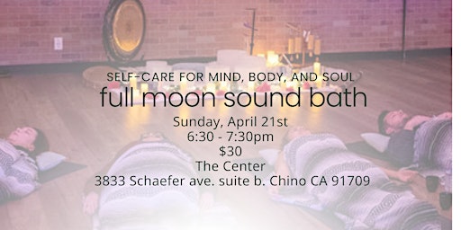 Hauptbild für Full Moon Sound Bath- Self-care for Mind, Body and Soul