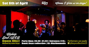 Hiphop, Soul & R&B open mic hosted by John Keys & Keys Collective band primary image