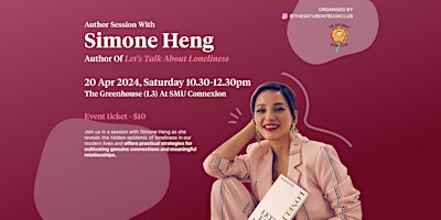Imagem principal do evento Author Session With Simone Heng
