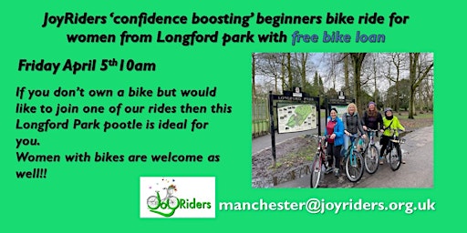 Imagem principal de JoyRiders 'confidence boosting' ride with bike loan from Longford Park