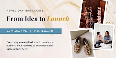 From Idea to Launch: 3 Day Mini Course  primärbild