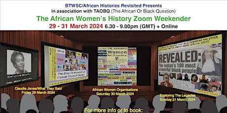 Imagem principal do evento The African Women's History Zoom Weekender 2024