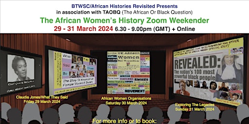 Imagem principal de The African Women's History Zoom Weekender 2024