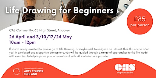 Primaire afbeelding van **NEW** - CAS Life Drawing for Beginners Course