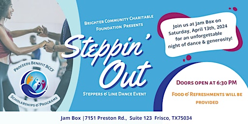 Primaire afbeelding van Steppin' Out: Steppers & Line Dance Event
