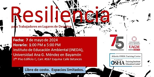 Hauptbild für Curso "Resiliencia para Trabajadores en Lugares de Desastre"