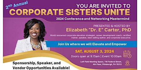 Corporate Sisters Unite! 2024 Conference and Networking Mastermind