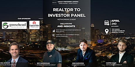 Realtor to Investor Panel Networking Event