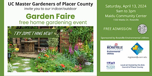 Image principale de Garden Faire - Placer County Master Gardeners