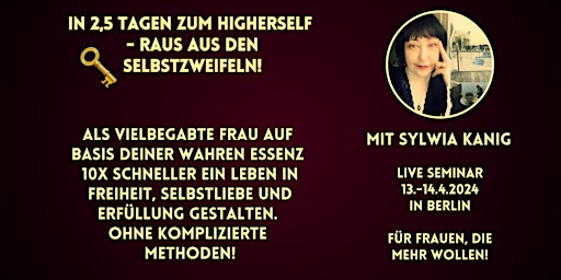 In 2,5 Tagen zum Higherself - raus aus den Selbstzweifeln! primary image