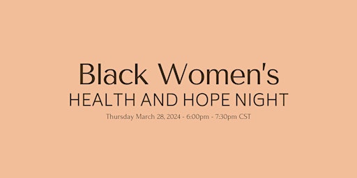 Imagem principal do evento Discussion on black women's health and the impact of the weight we carry.