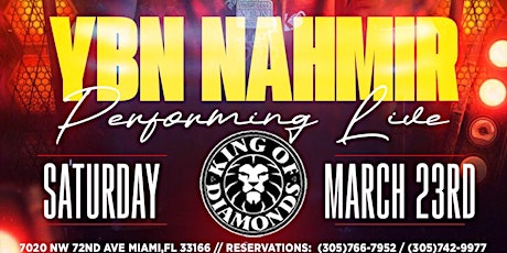 Hauptbild für KOD Miami Spring Break Weekend! YBN Nahmir Live.  Saturday March 23rd