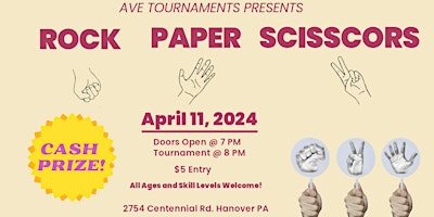 Image principale de ROCK PAPER SCISSCORS TOURNAMENT