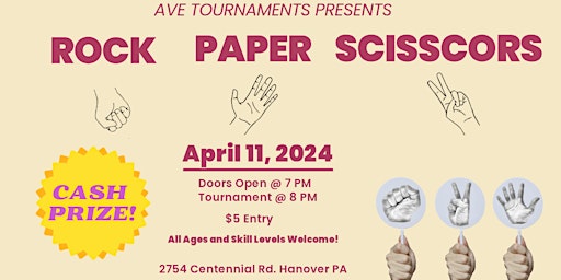 Image principale de ROCK PAPER SCISSCORS TOURNAMENT