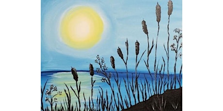 Sip and Paint: Serene Cattails at Sunset