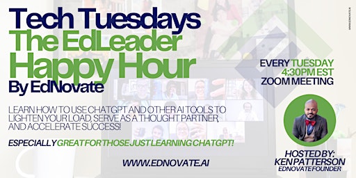 Immagine principale di Tech Tuesdays: The EdLeader's Happy Hour 