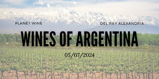 Imagem principal do evento Planet Wine Class - Wines of Argentina