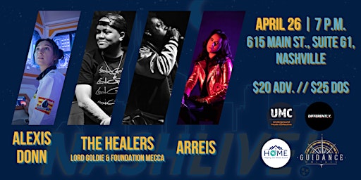 Imagen principal de NashLive! Presents: Alexis Donn, The Healers, and ARREIS