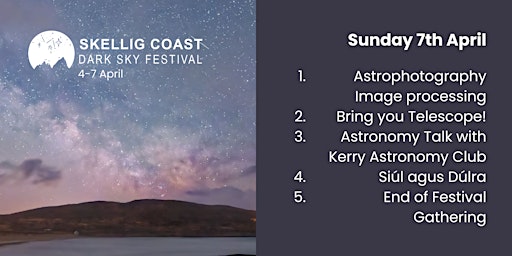 Skellig Coast Dark Sky Festival Day Ticket Sunday 7 April primary image