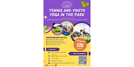 Imagem principal de Youth  Tennis & Yoga In the Park