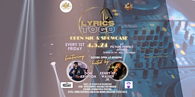 Lyrics To Go 1st Fridays - Open Mic & Showcase primary image