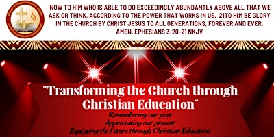 Imagem principal do evento "Transforming the Church through Christian Education" Banquet