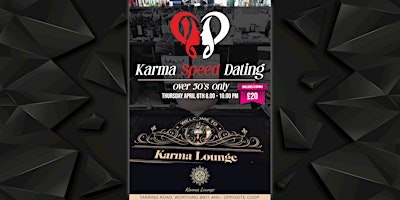 Primaire afbeelding van KARMA SPEED DATING - OVER 50'S - 7-9 OR 8-10PM