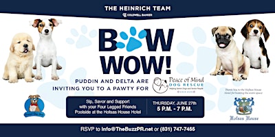 Imagen principal de PUDDIN and DELTA are inviting you to a PAWTY for Peace of Mind Dog Rescue