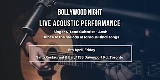 Imagem principal de Bollywood Night | Live Acoustic Music Performance | Sing - Dance - Drink