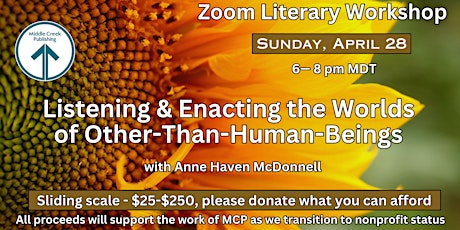 Middle Creek Publishing's Zoom Literary Workshop Series