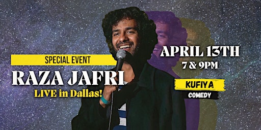 Imagen principal de Comedian Raza Jafri LIVE in Dallas! (9pm)