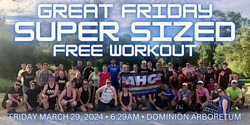 Image principale de GREAT FRIDAY Super Sized Free AHC workout led by Reactive Running Solutions
