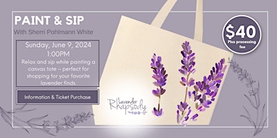 Paint & Sip Canvas Bag primary image
