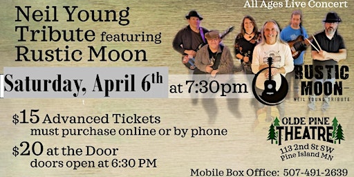 Imagem principal do evento Neil Young Tribute: Featuring Rustic Moon