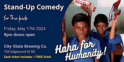 Immagine principale di Haha for humanity, a stand-up comedy show for charity 