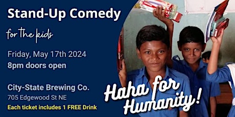 Haha for humanity, a stand-up comedy show for charity
