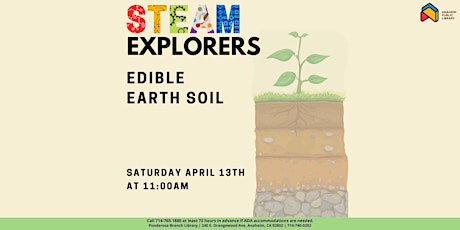 STEAM Explorers: Edible Earth Soil at Ponderosa Joint-Use Branch